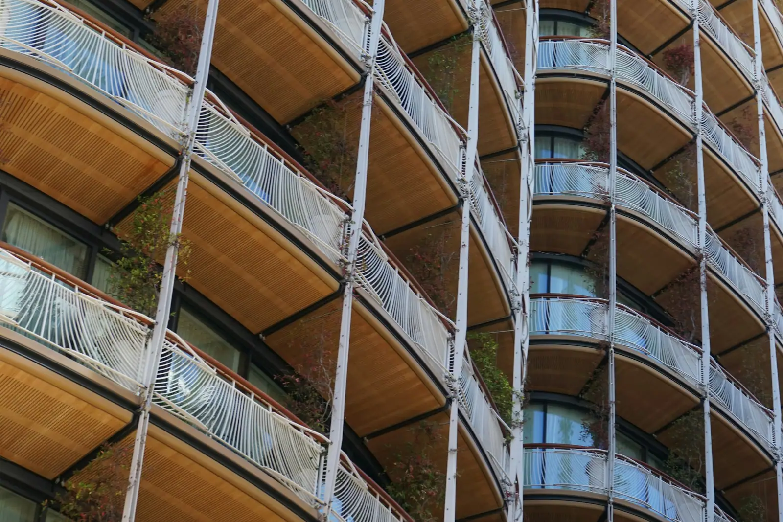 Balconies of the residential building
